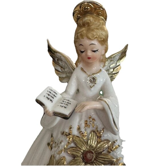 RARE!! VINTAGE LIGHT ANGEL, JOSEF ORIGINALS NIGHT LIGHT/LAMP, Gold & White *Read - Picture 9 of 11